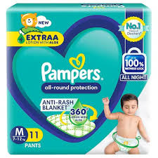 Pampers All Round Protection Baby Diaper (M, 7-12 kg)