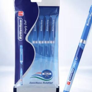 Cello Butterflow Simply Blue Ball Point Pen (Pack of 5)
