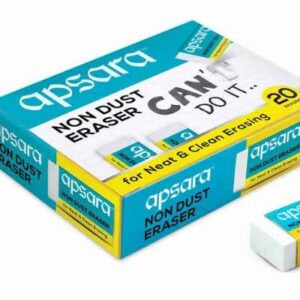 Apsara Non Dust Eraser Regular(Pack of 20)