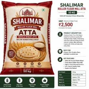 Shalimar Roller Flour Mill Atta – 50 kg